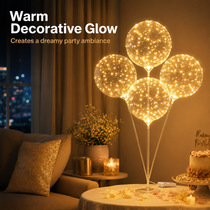 Transparent LED Bobo Balloons 20 Inch - 5PC