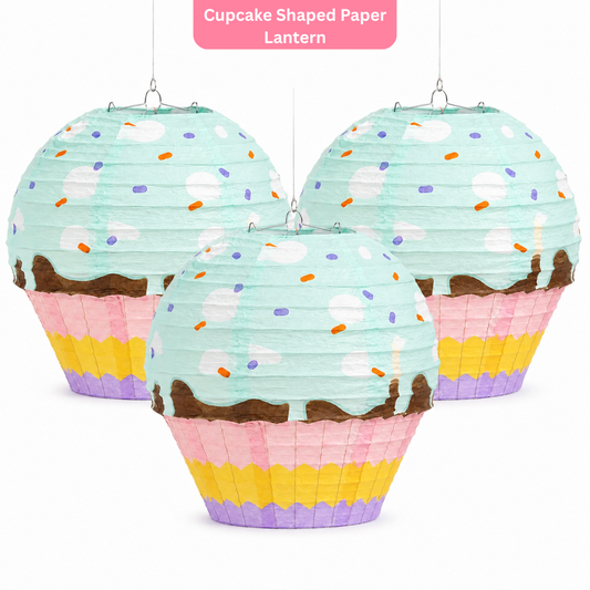Cupcake Shaped Paper Lanterns - 3PC
