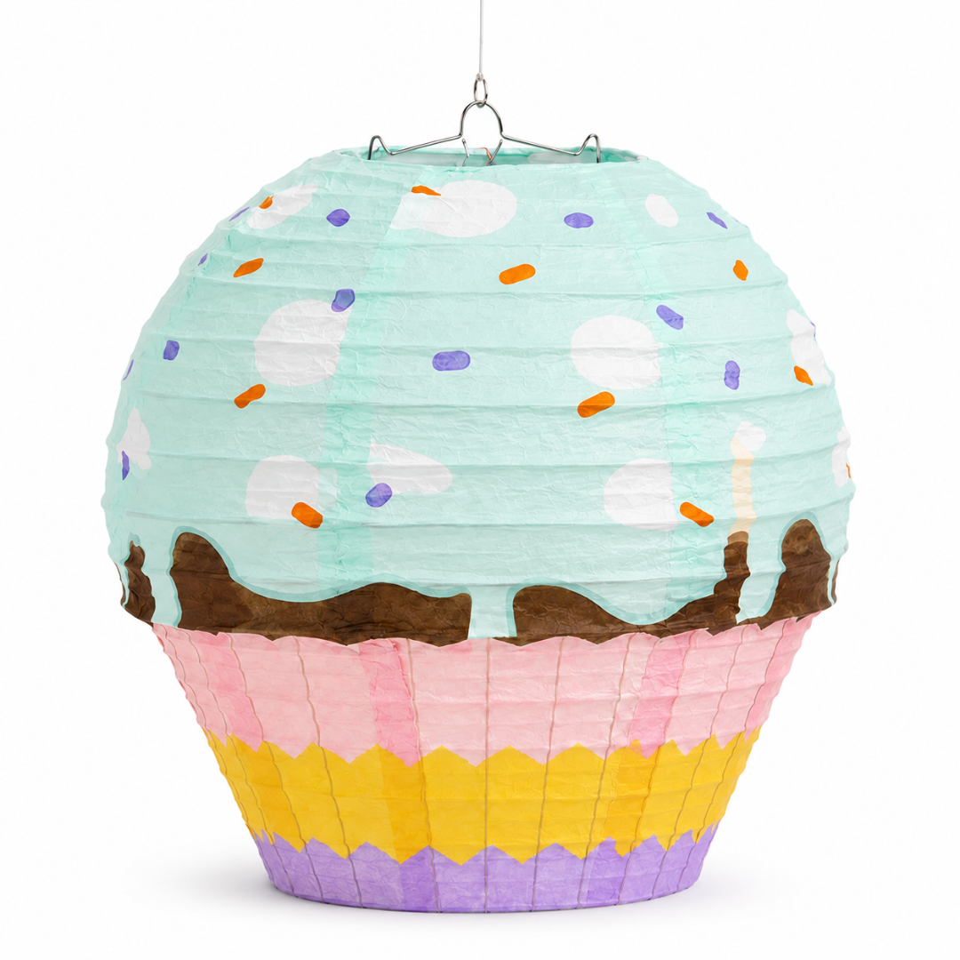 Cupcake Shaped Paper Lanterns - 3PC
