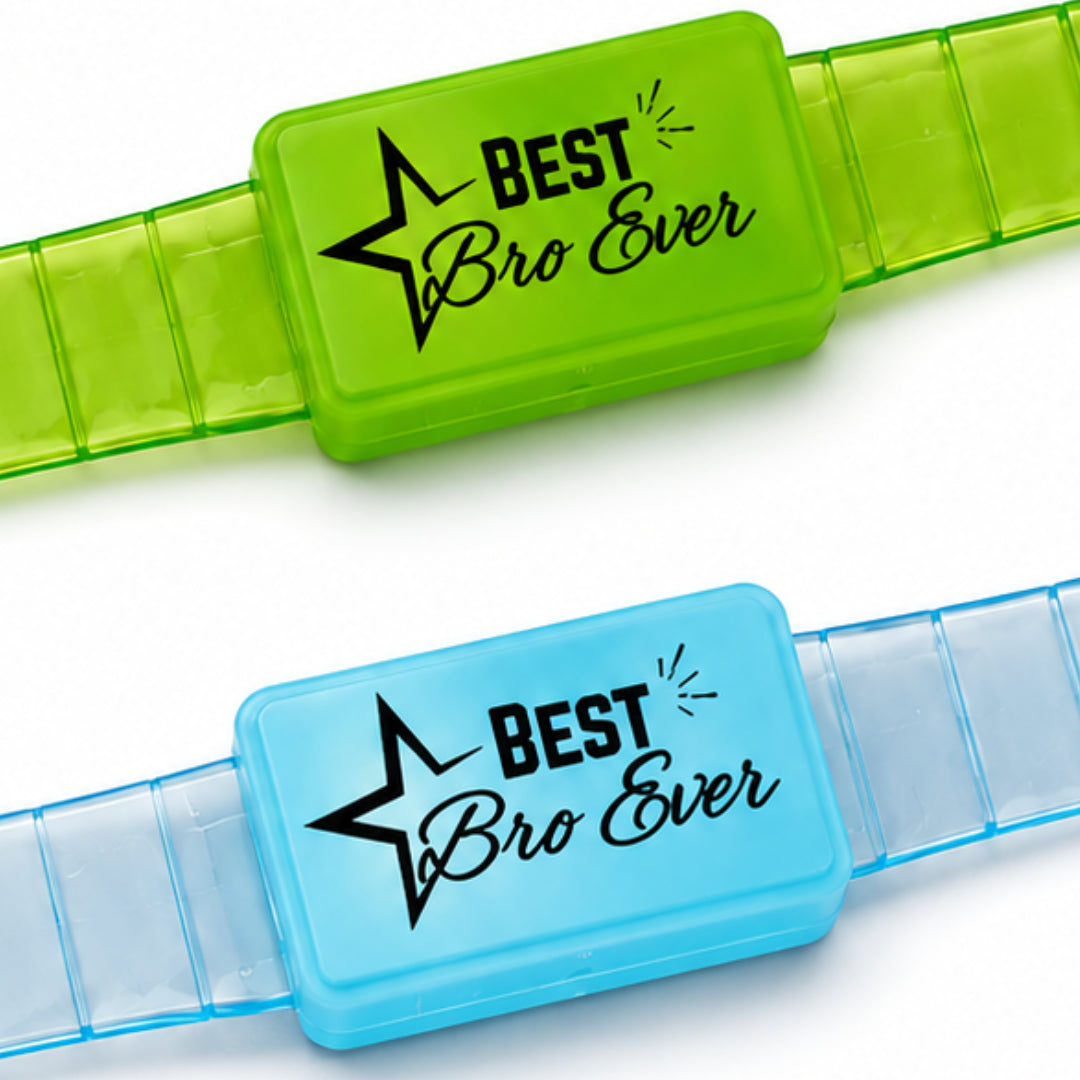 Best Bro Ever LED Light-Up Wrist Band Rakhi for Brother | Blue or Green Assorted Color - 1PC