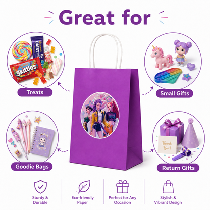KPOP Purple Gift Bags - 12PC