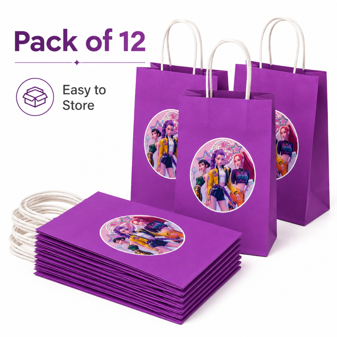 KPOP Purple Gift Bags - 12PC