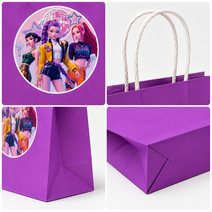 KPOP Purple Gift Bags - 12PC