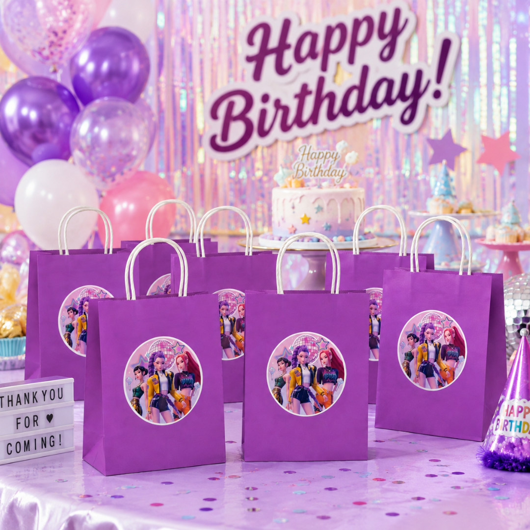 KPOP Purple Gift Bags - 12PC