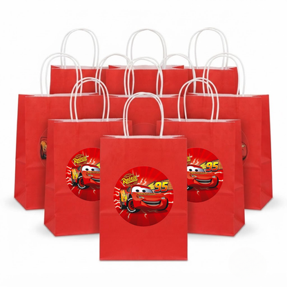 Racing Car Theme Red Gift Bags - 12PC