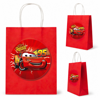 Racing Car Theme Red Gift Bags - 12PC