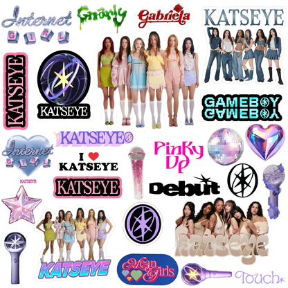 Katseye Vinyl Stickers - 4 Sheets