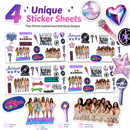 Katseye Vinyl Stickers - 4 Sheets