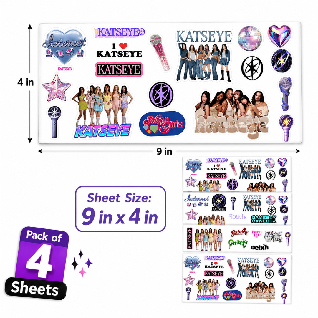 Katseye Vinyl Stickers - 4 Sheets