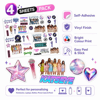 Katseye Vinyl Stickers - 4 Sheets