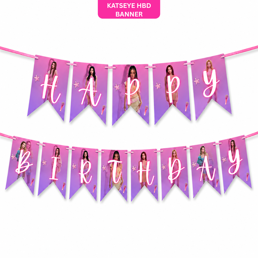 Katseye Inspired Happy Birthday Banner