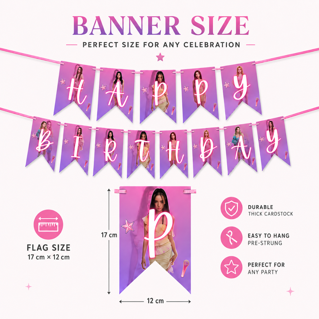Katseye Inspired Happy Birthday Banner