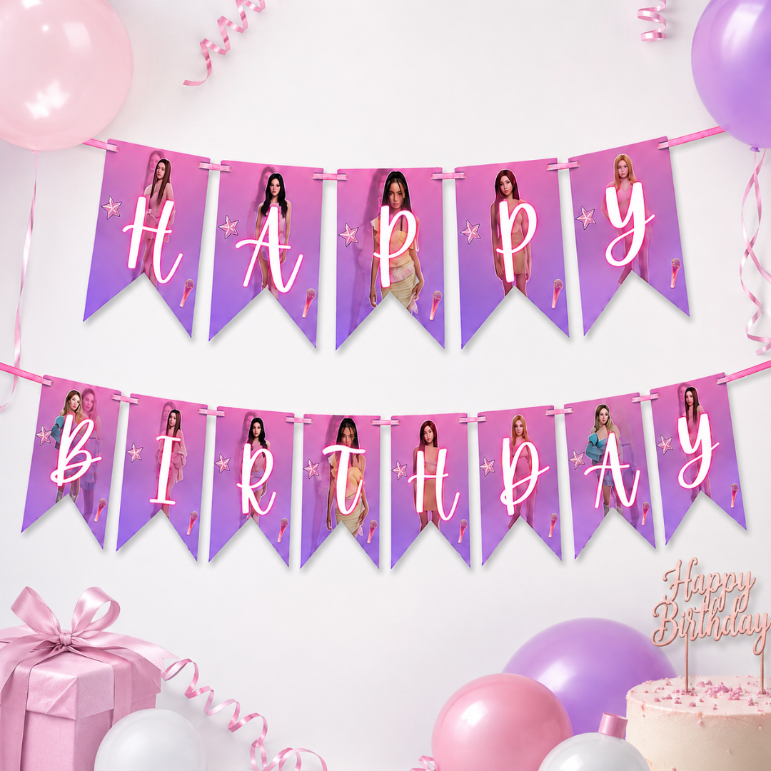 Katseye Inspired Happy Birthday Banner