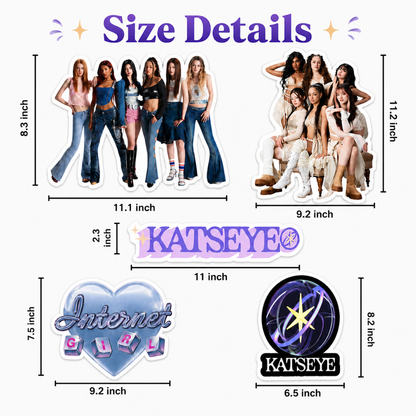 Katseye Inspired Party Cutouts - 5PC