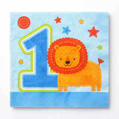 One Wild Boy Beverage Napkins - Pack of 16