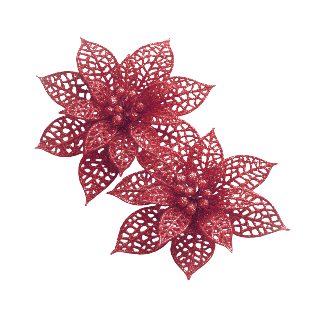Butterfly & Flowers Hanging Red - 5PC