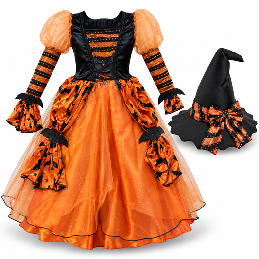 Sparkle Witch Costume for Girls – Size S | Kids Halloween Fancy Dress for School Events, Spooky Theme Parties & Role Play