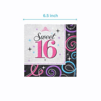 Sweet 16 Lunch Napkins - 16PC