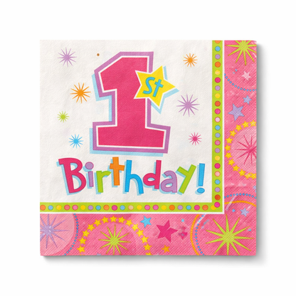 Lunch Napkin - ONE-DER FUL BIRTHDAY GIRL