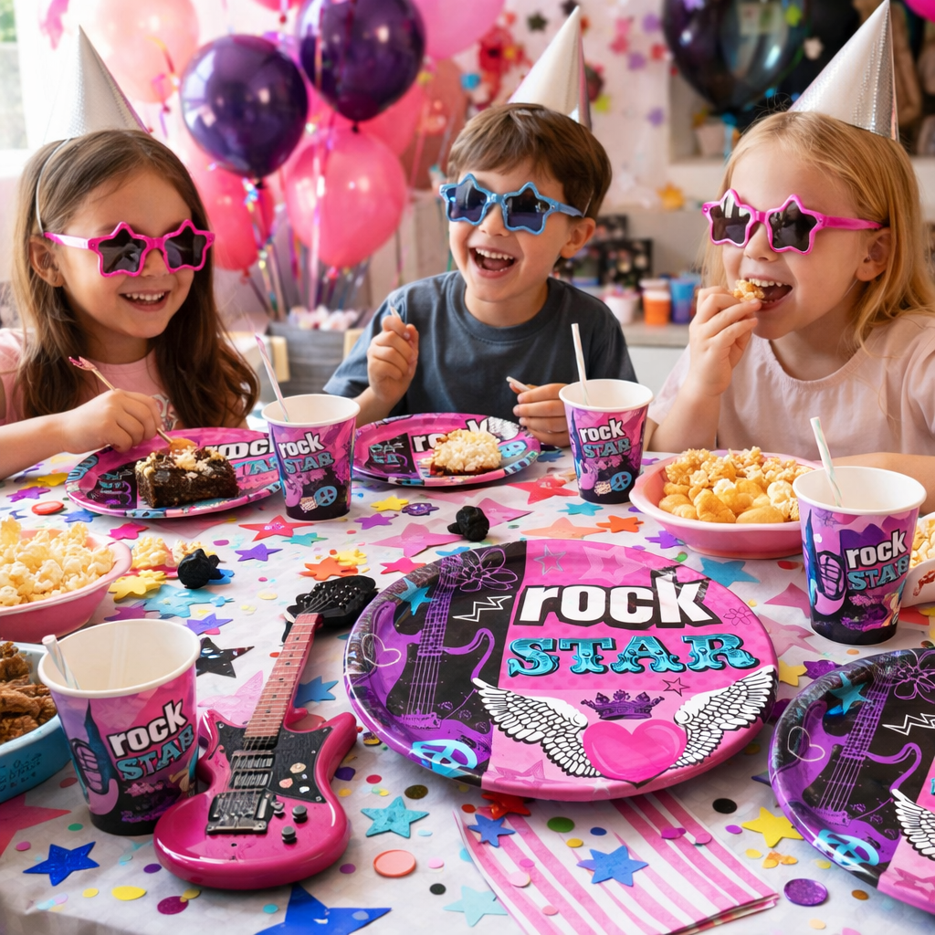 9" LUNCH PLATES ROCKER GIRL