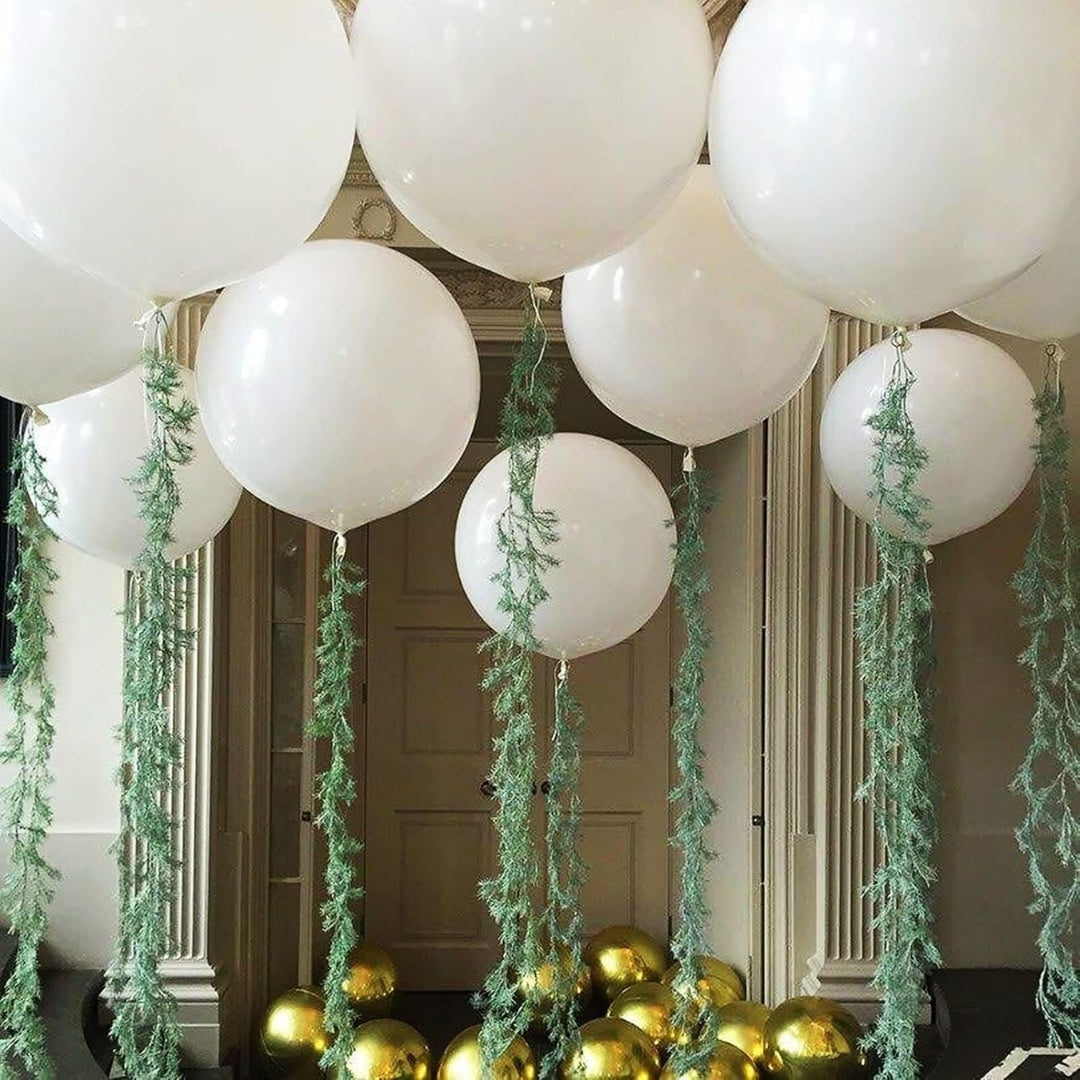 White Bladder Balloon - Helium Or Air Filled - 36 inches  - 1PC