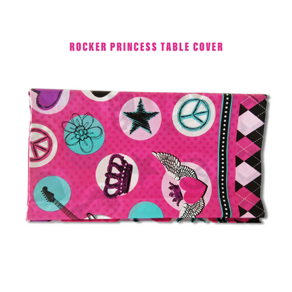 Rock Princess Theme Table Cover for Party Tableware Decor - 54 inches X108 inches - 1PC