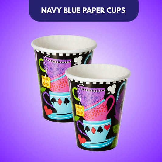 Wonderland Theme Party Paper Cups  - 250ML - 8Pc