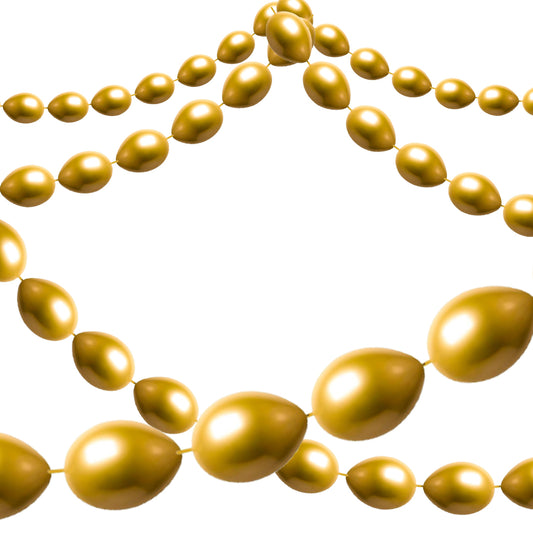 Linking Chain Balloons Metallic Gold - 12 inches - 10PC