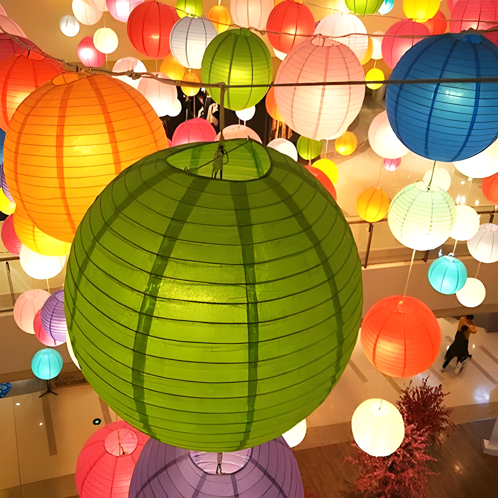 Multicolor Paper Lanterns Set 10Pcs - Party Hanging Decor | Wanna Party - Image 5