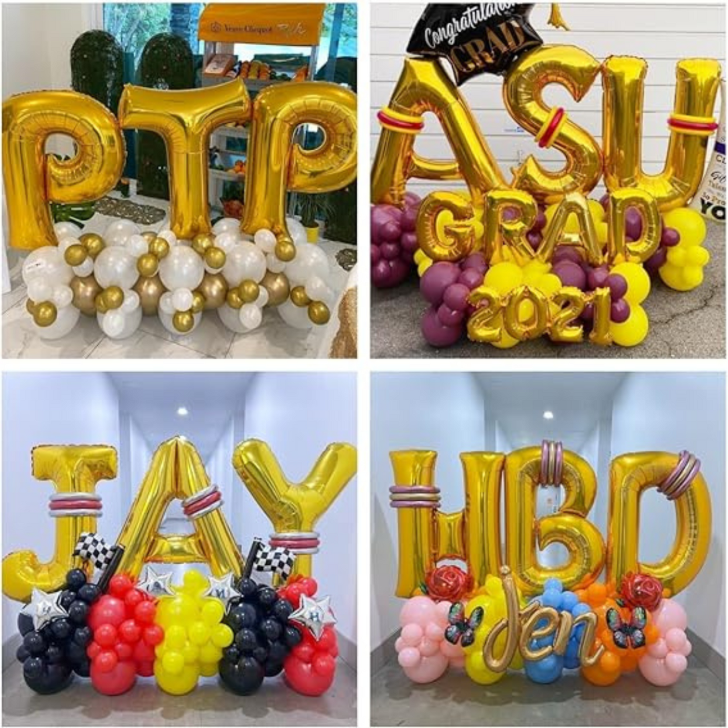 Alphabet I Golden Foil Balloon - Helium Or Air Filled - 40 inches  - 1PC
