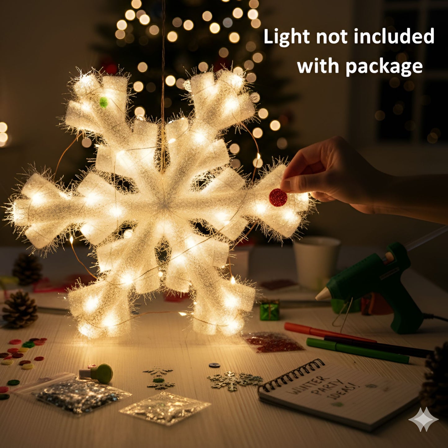 Foam Based Snow Flakes 10" - 1PC