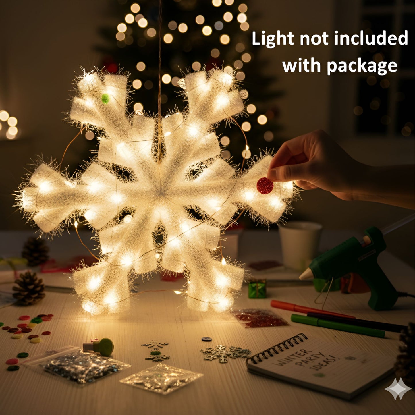 Foam Based Snow Flakes 12" - 1PC