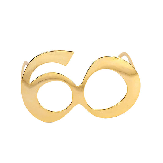 Happy 60th Birthday Metallic Gold Party Shades - 1PC