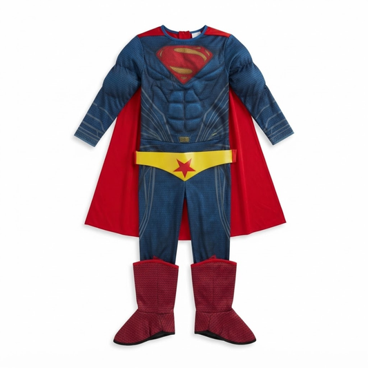 Classic Red & Blue Superhero Costume for Boys - Size M | Kids Hero Fancy Dress for Birthday Parties, School Events & Role Play