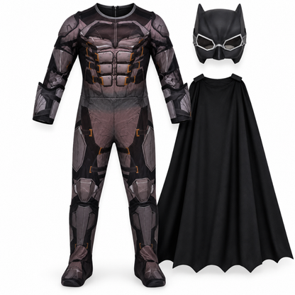Deluxe Muscle Chest Dark Superhero Costume for Boys - Size M | Kids Fancy Dress for Age 5 to 7 Years