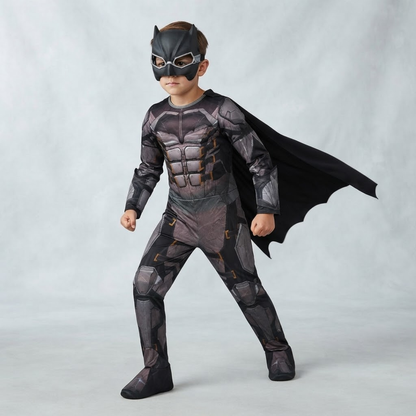 Deluxe Muscle Chest Dark Superhero Costume for Boys - Size M | Kids Fancy Dress for Age 5 to 7 Years