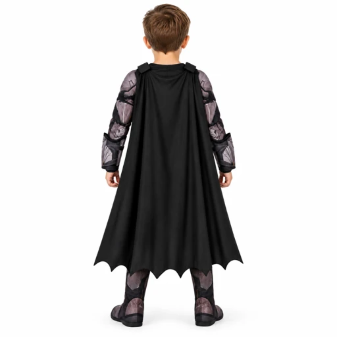 Deluxe Muscle Chest Dark Superhero Costume for Boys - Size M | Kids Fancy Dress for Age 5 to 7 Years