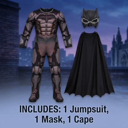 Deluxe Muscle Chest Dark Superhero Costume for Boys - Size M | Kids Fancy Dress for Age 5 to 7 Years