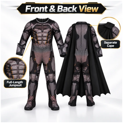 Deluxe Muscle Chest Dark Superhero Costume for Boys - Size M | Kids Fancy Dress for Age 5 to 7 Years