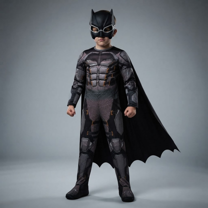 Deluxe Muscle Chest Dark Superhero Costume for Boys - Size M | Kids Fancy Dress for Age 5 to 7 Years