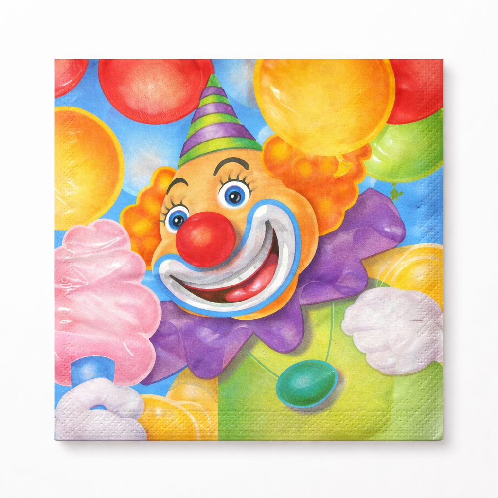 CIRCUS PARTY BEVERAGE NAPKINS - 16CT