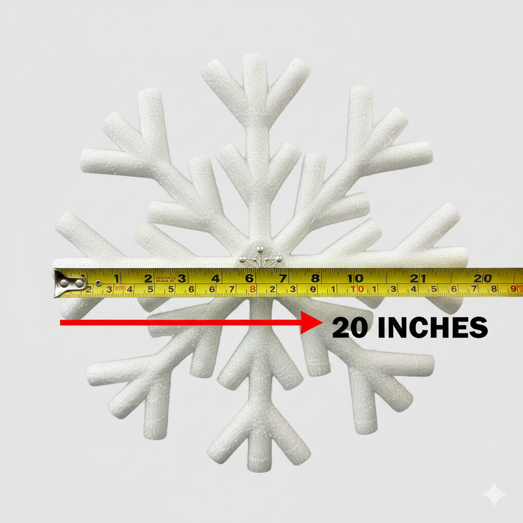 Foam Based Snow Flakes 20" - 1PC