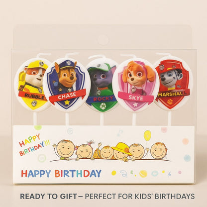 Paw Patrol Theme Birthday Candle - 5PC
