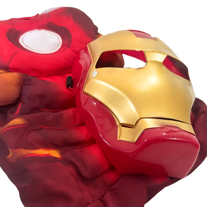 Muscular Iron Man Costume With Mask for Kids Age 5 to 7 - Size L