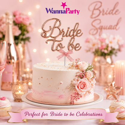 Bride To Be Cake Topper Rose Gold