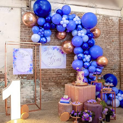8" Dark Blue Latex Balloon - 20ct