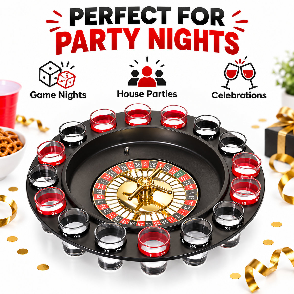 Drinking Roulette Game - Size - 12 inches
