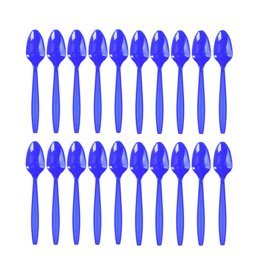 Premium Plastic Royal Blue Spoons - 20CT