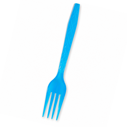 Light Blue Forks - 20PC | Pastel Blue Party Forks for Cake, Dessert or Snacks | Sturdy Picnic Forks