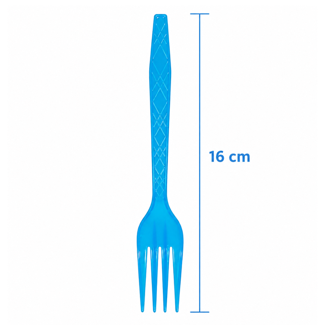 Light Blue Forks - 20PC | Pastel Blue Party Forks for Cake, Dessert or Snacks | Sturdy Picnic Forks